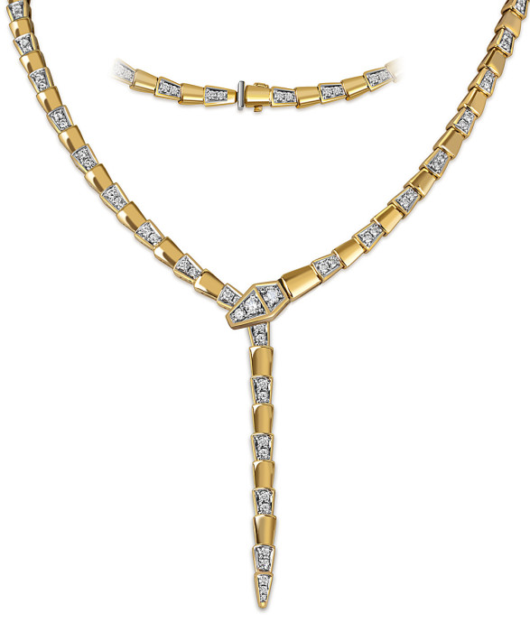 Колье из жёлтого золота с бриллиантами (060512)