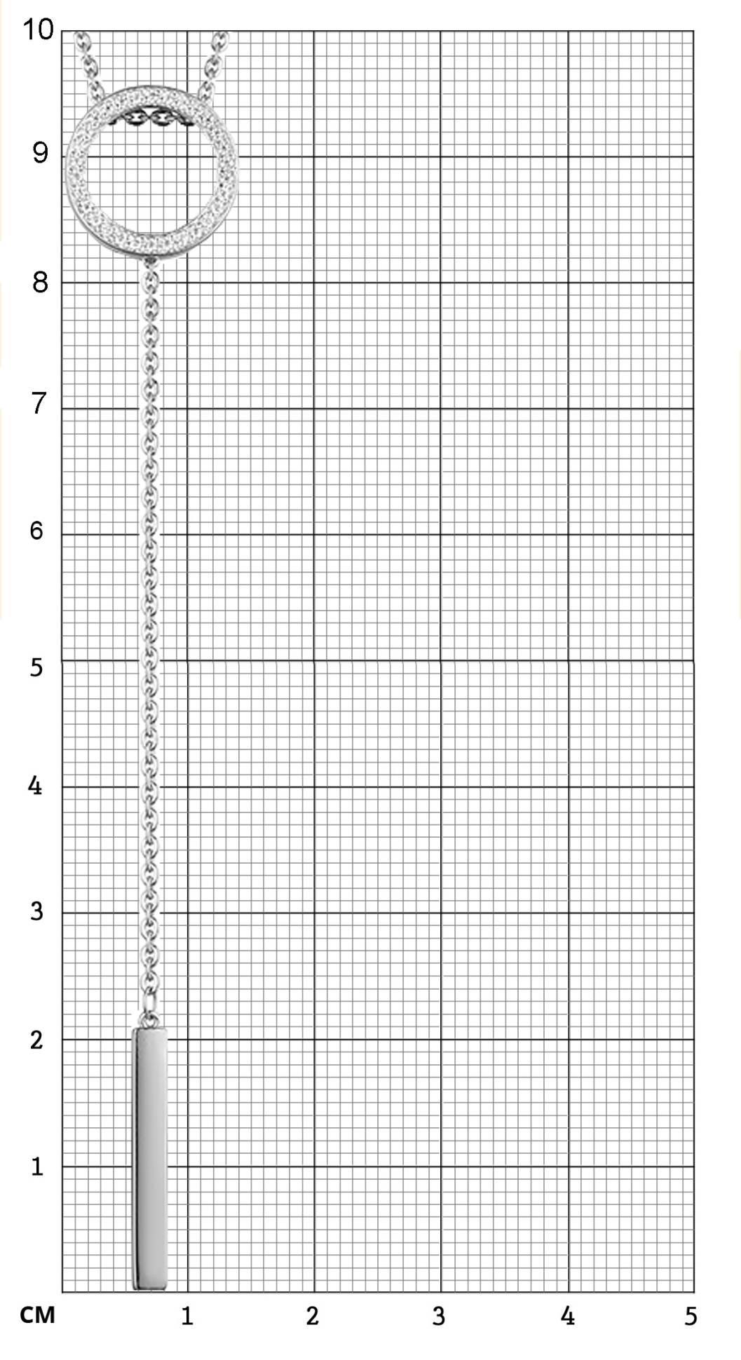 Колье из белого золота с бриллиантами (055179)
