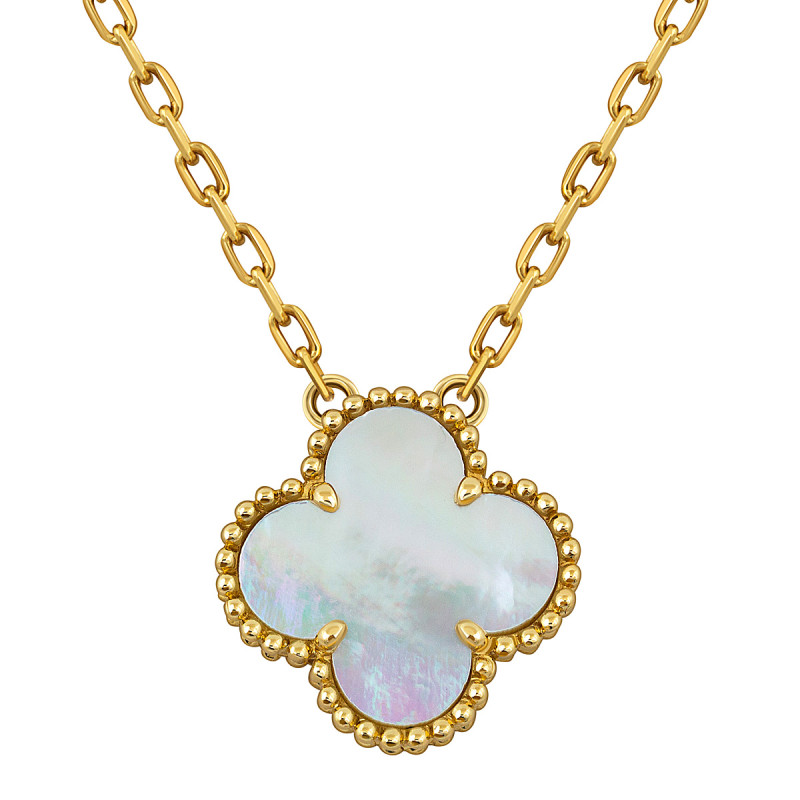 Колье из жёлтого золота с перламутром (050463)