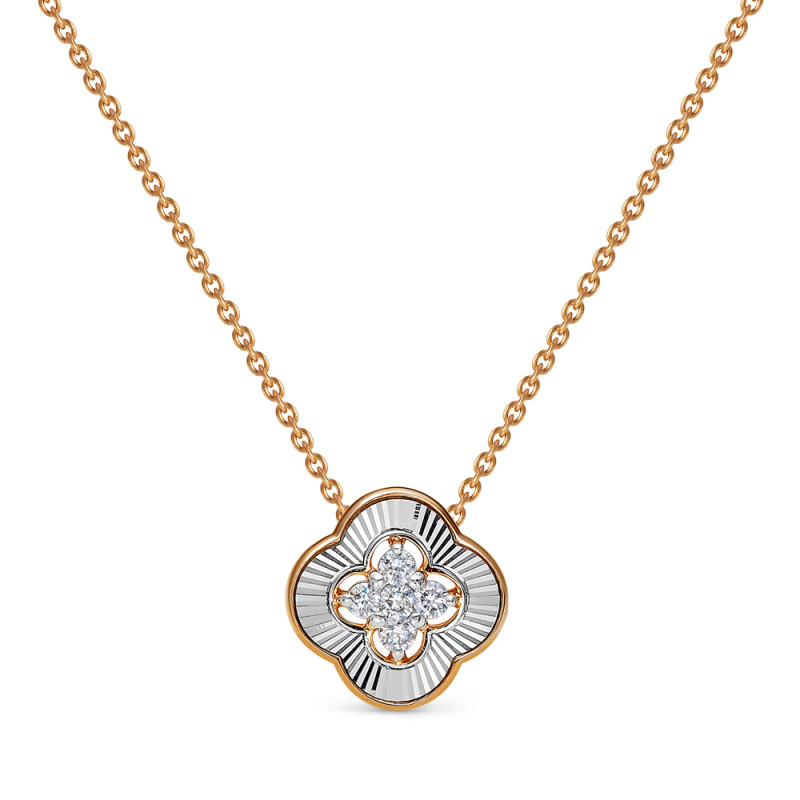 Колье из красного золота с бриллиантами (061105)