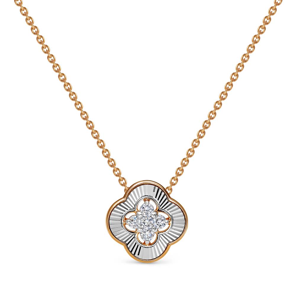 Колье из красного золота с бриллиантами (061105)