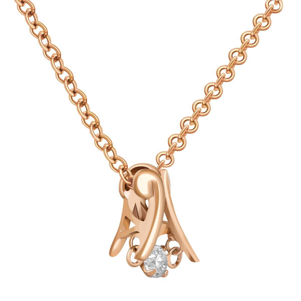 Кулон из красного золота с