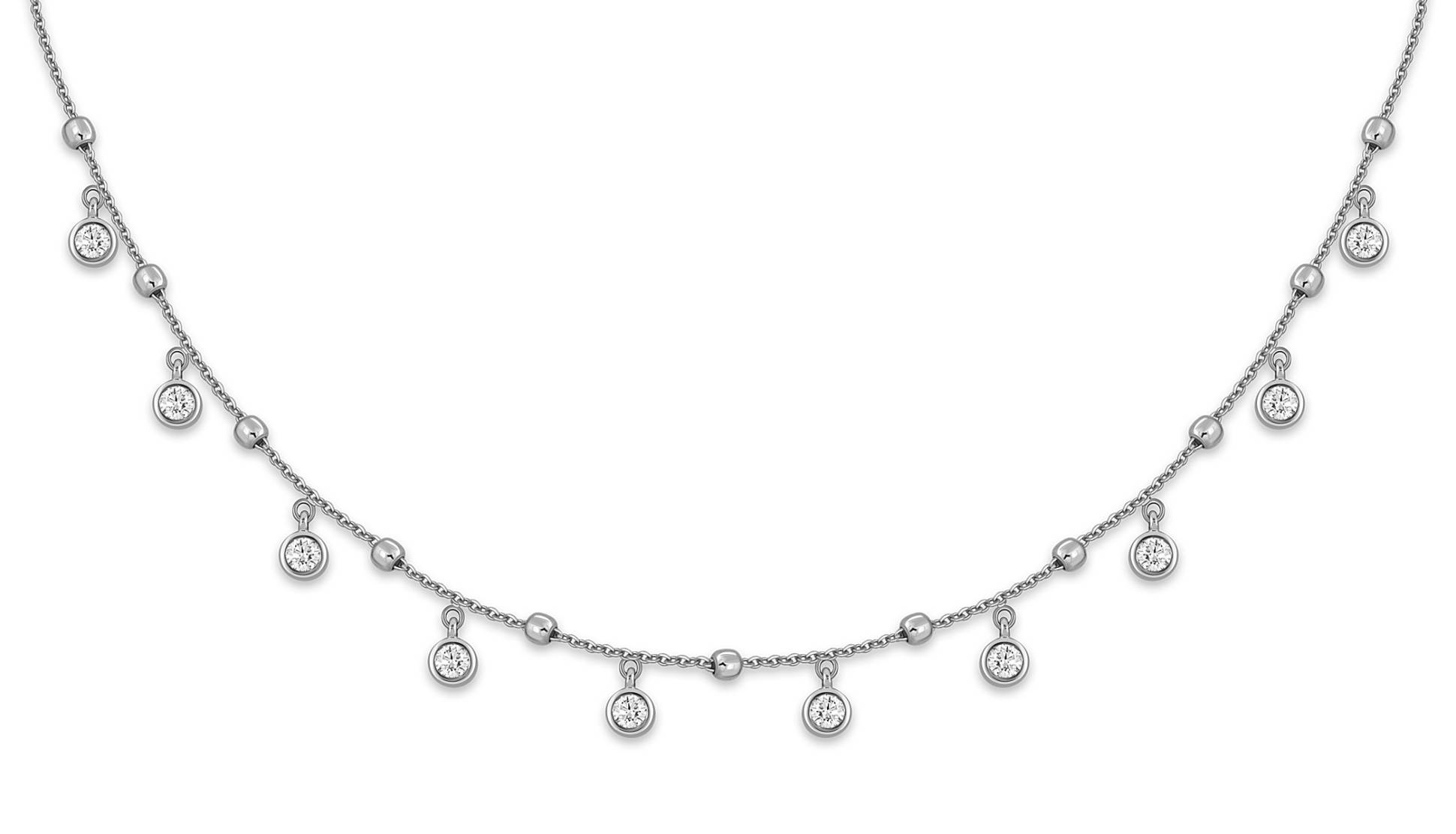 Колье из белого золота с бриллиантами 