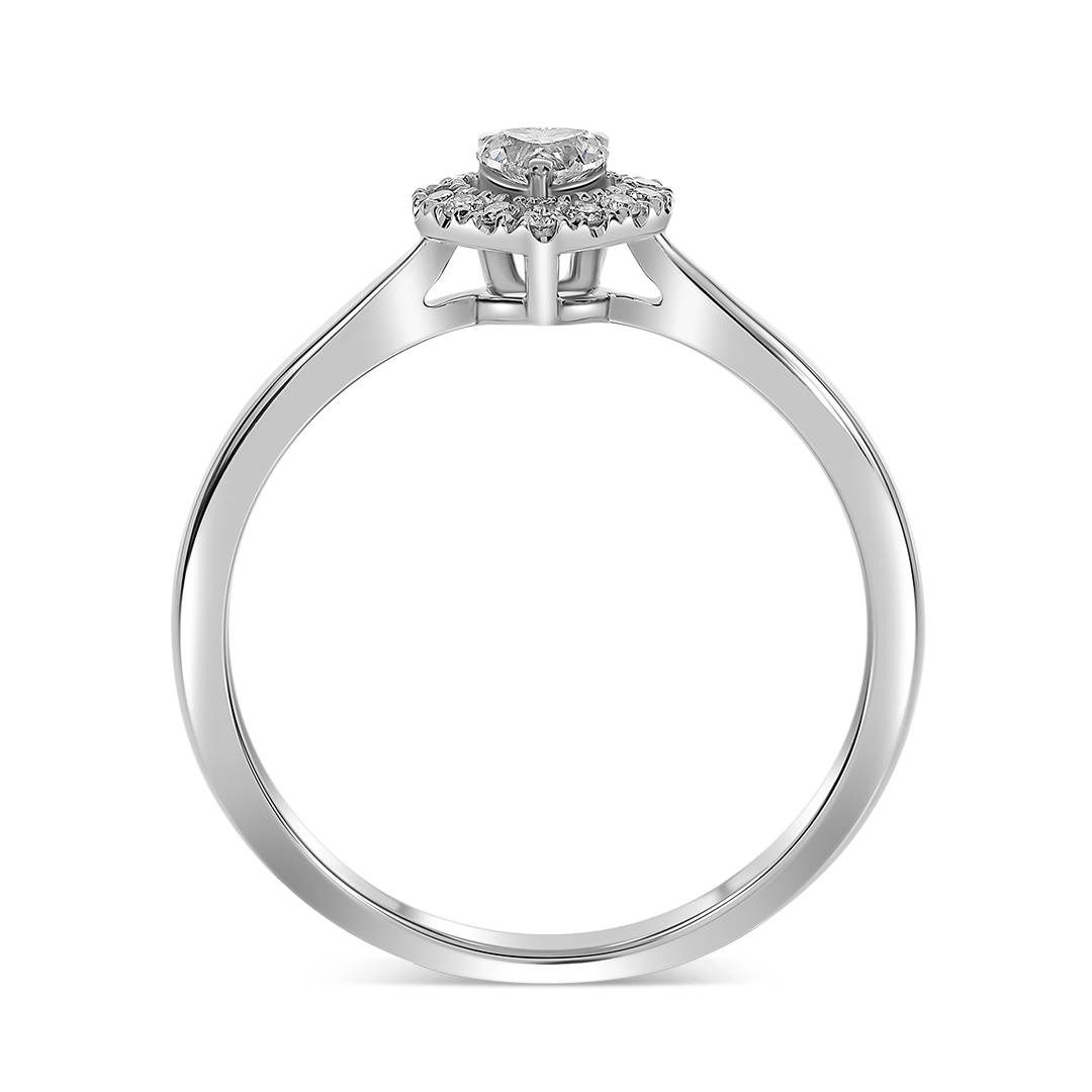 Кольцо из белого золота с бриллиантами (061590)