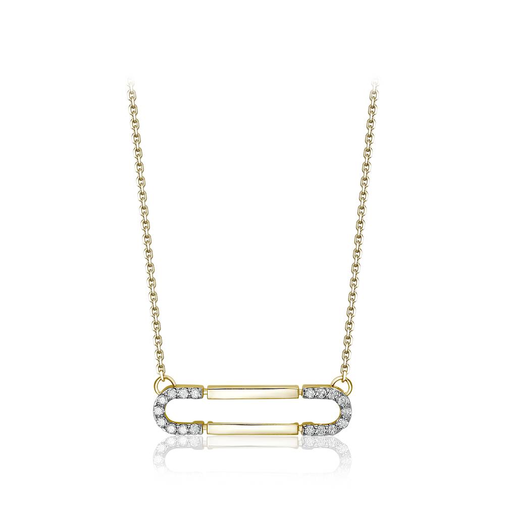 Колье из жёлтого золота с бриллиантами (050896)