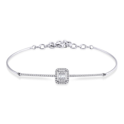 Браслет из белого золота с бриллиантами (050652)