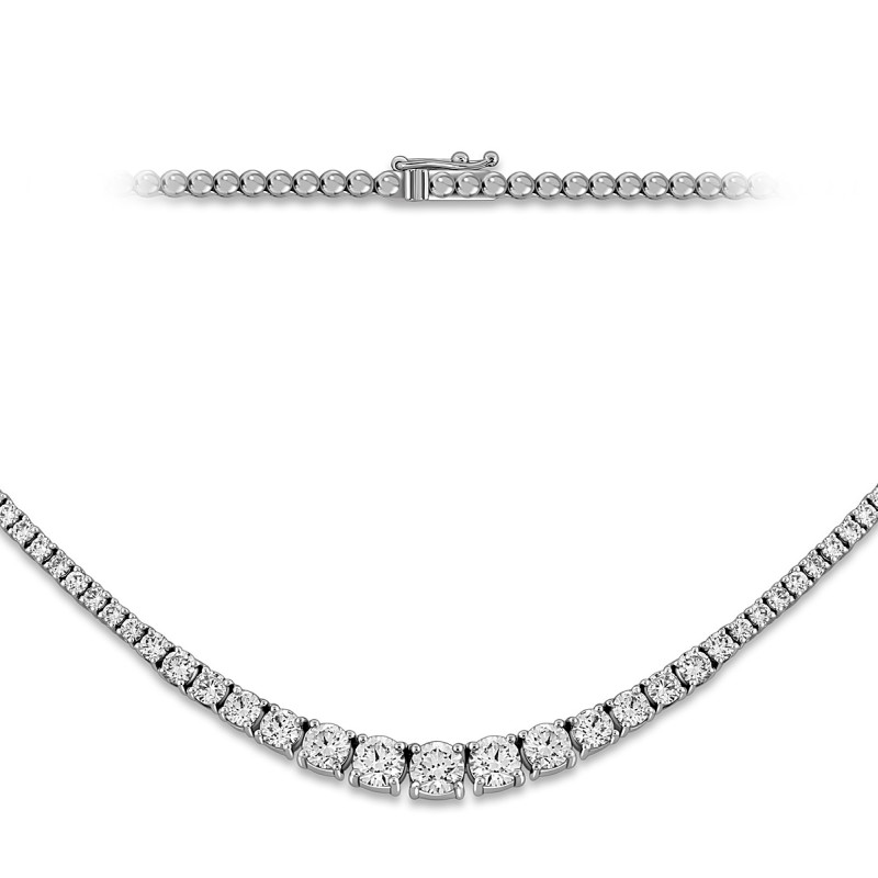 Колье из белого золота с бриллиантами (056191)