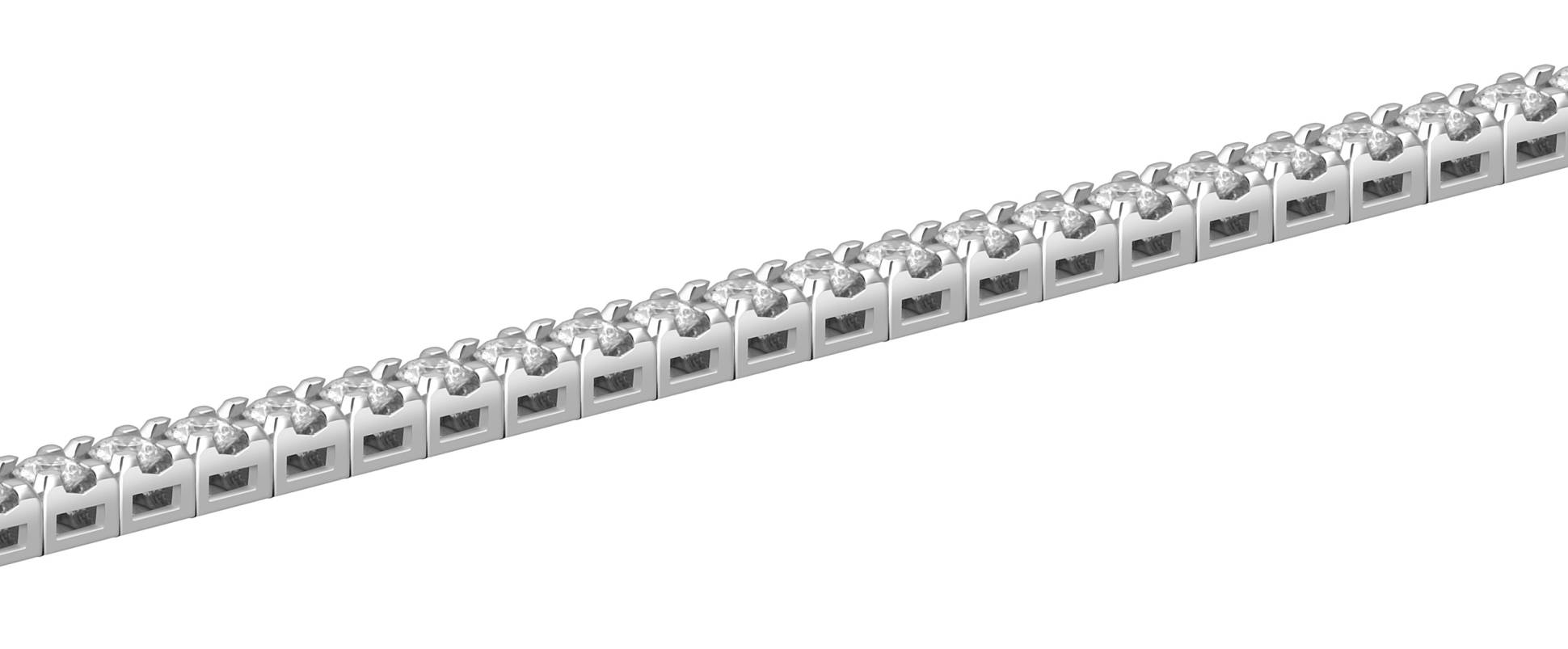 Браслет из белого золота с бриллиантами 