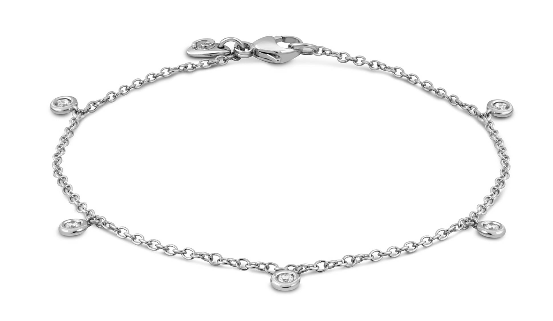 Браслет из белого золота с бриллиантами 