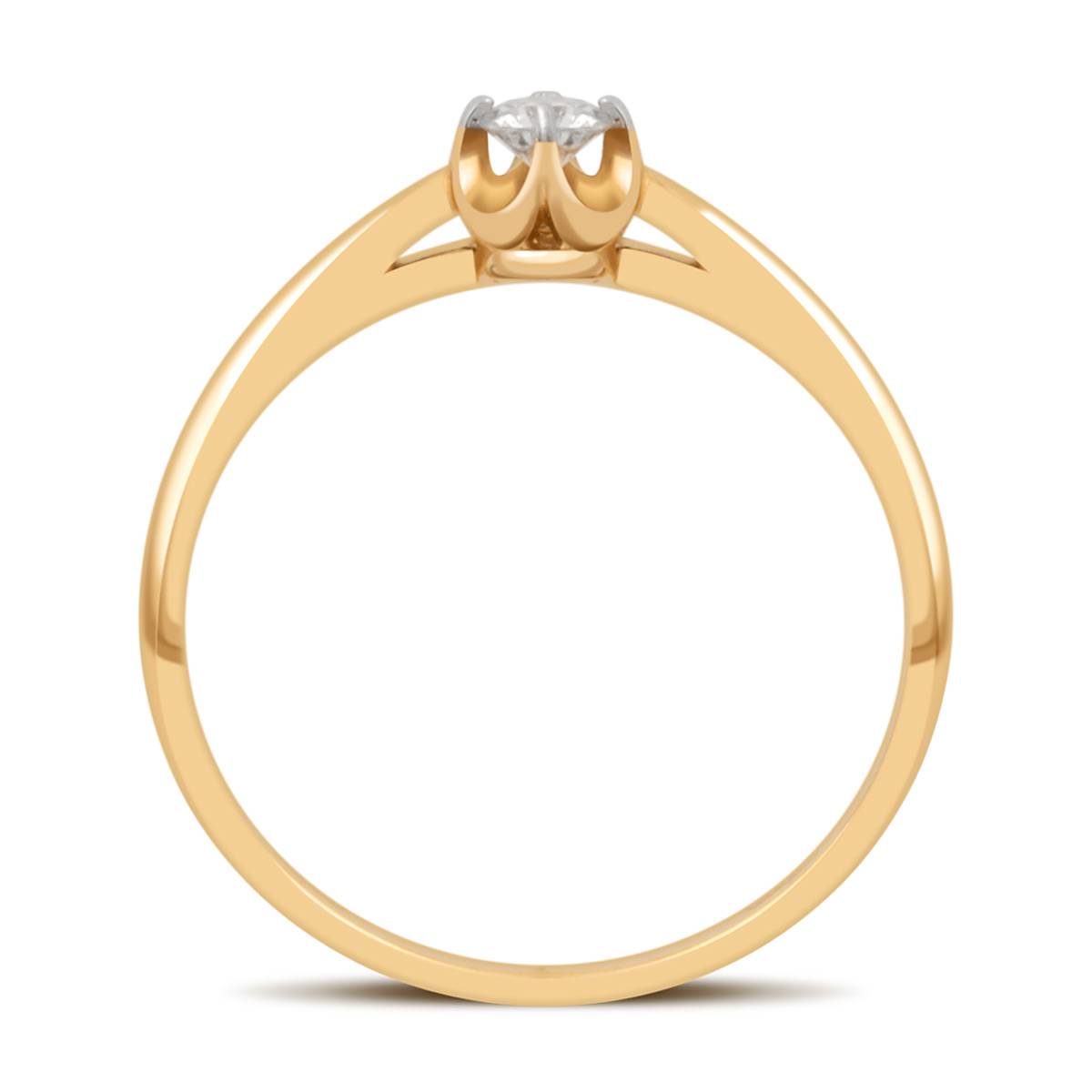 Помолвочное кольцо из жёлтого золота с бриллиантом (032736)