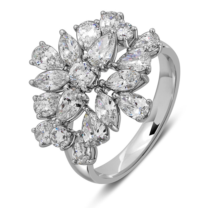 Кольцо из белого золота с бриллиантами (051994)