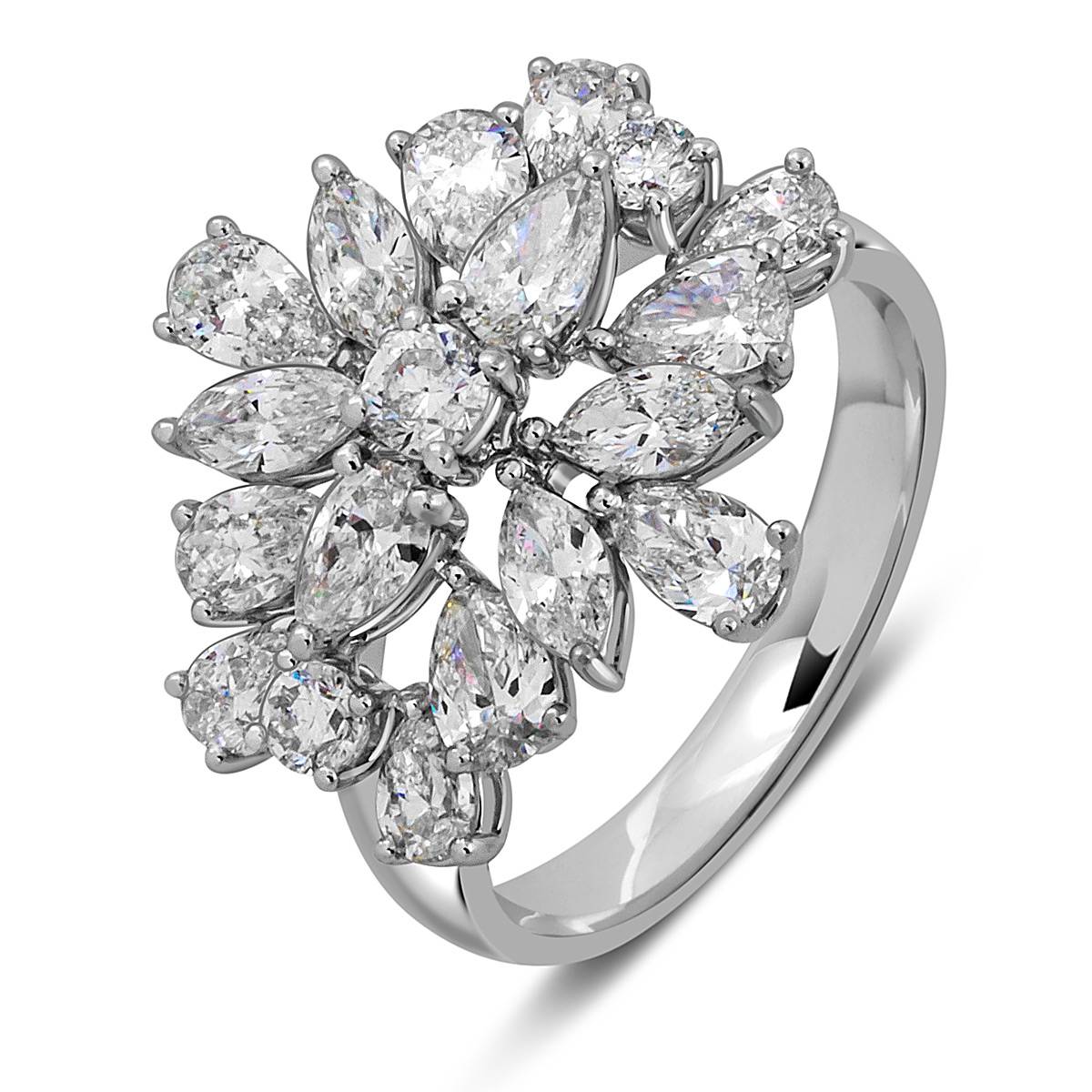 Кольцо из белого золота с бриллиантами (051994)