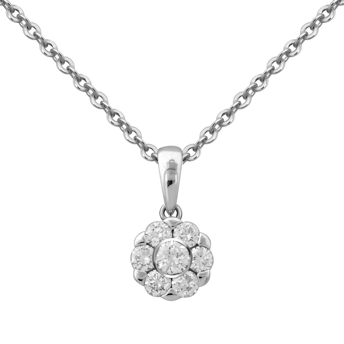 Колье из белого золота с бриллиантами (032183)