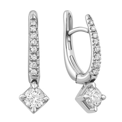 Серьги из белого золота с бриллиантами &quot;Crivelli&quot; (048951)