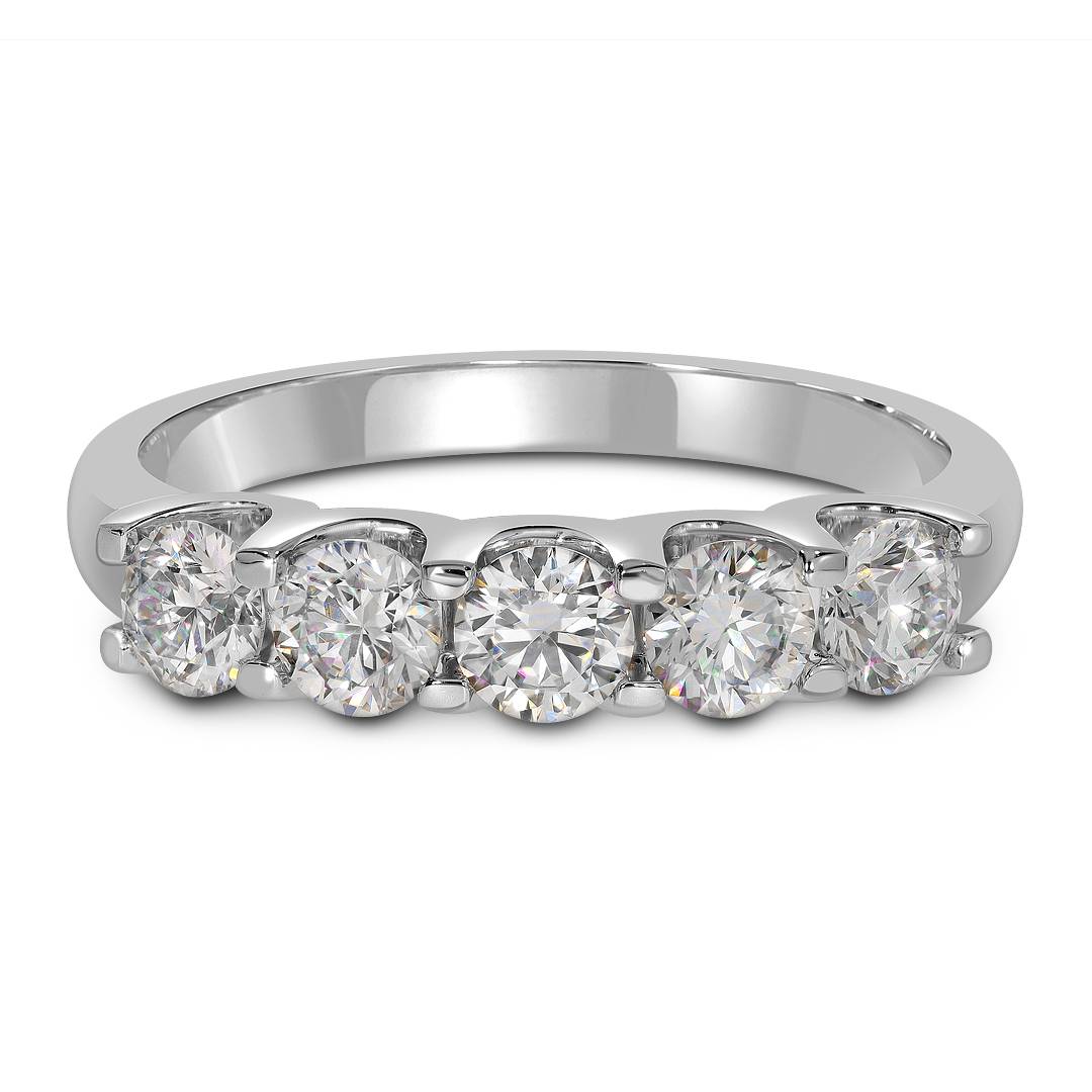 Кольцо из белого золота с бриллиантами (054471)