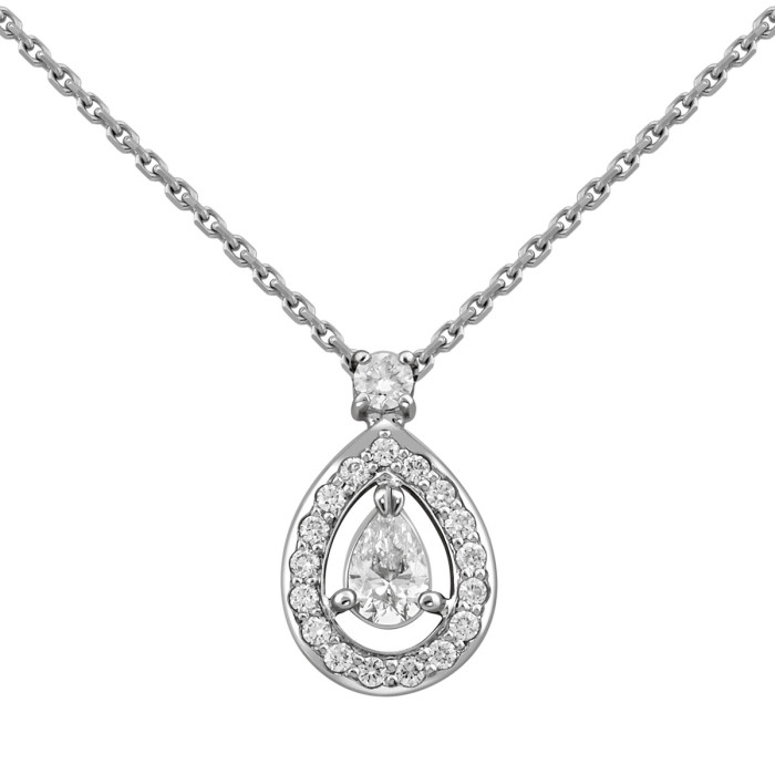 Колье из белого золота с бриллиантами (036277)