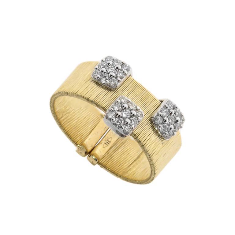 Кольцо из жёлтого золота с бриллиантами (050713)