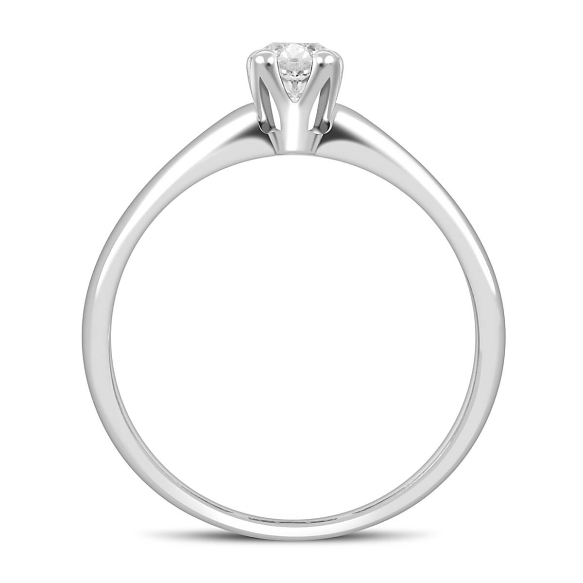 Помолвочное кольцо из белого золота с бриллиантом (028634)