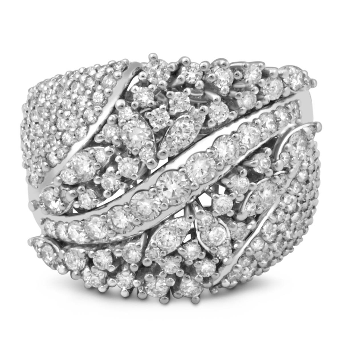 Кольцо из белого золота с бриллиантами (038143)