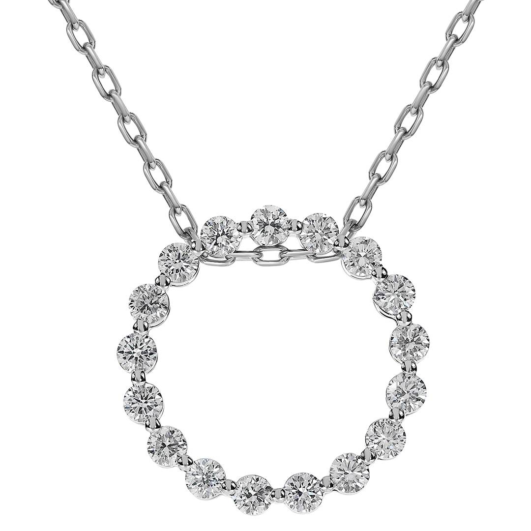 Колье из белого золота с бриллиантами (061617)