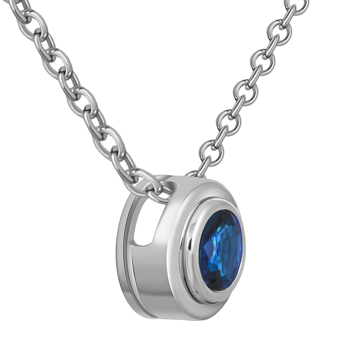 Кулон из платины с сапфиром (054366)
