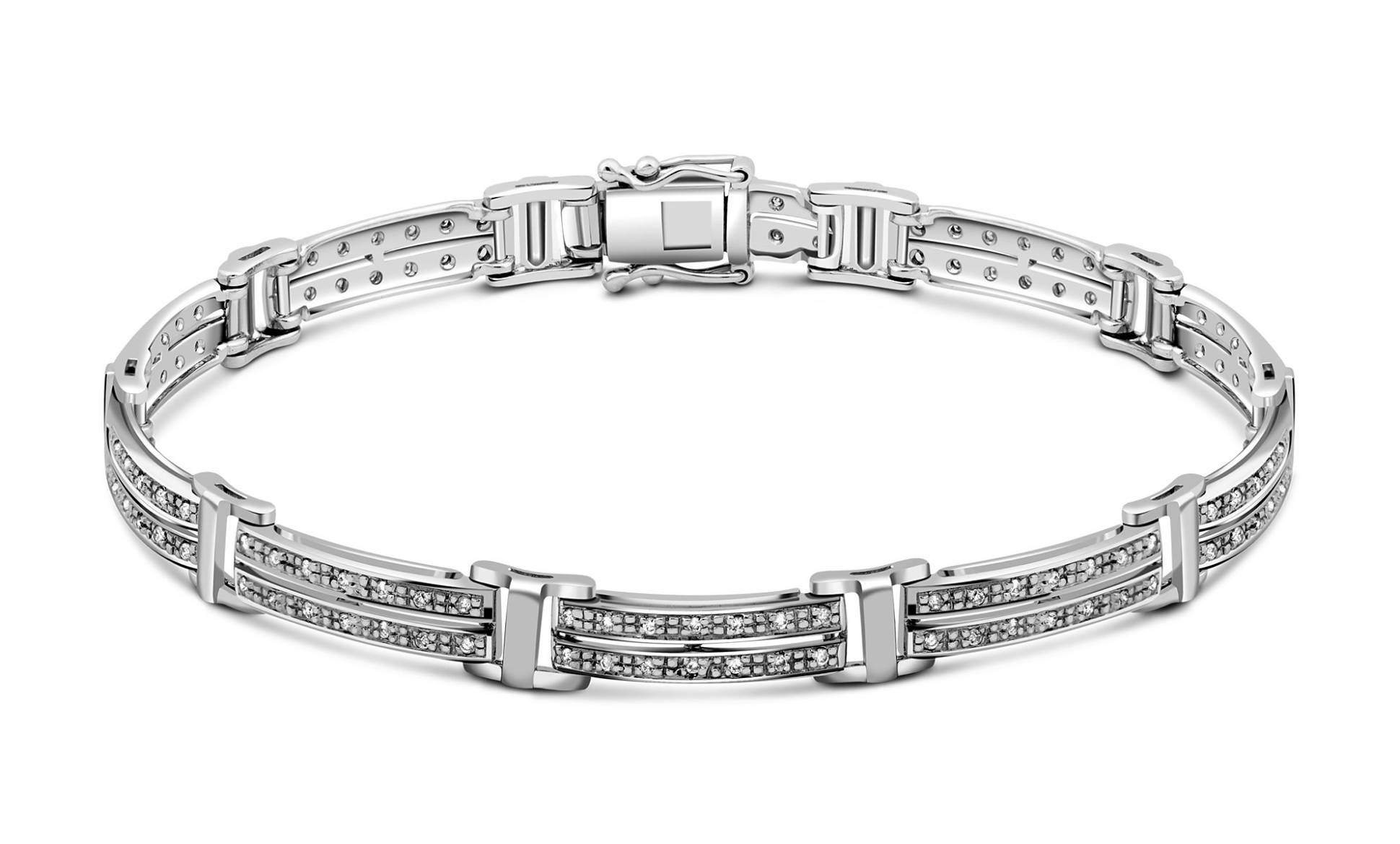 Браслет из белого золота с бриллиантами (018274)