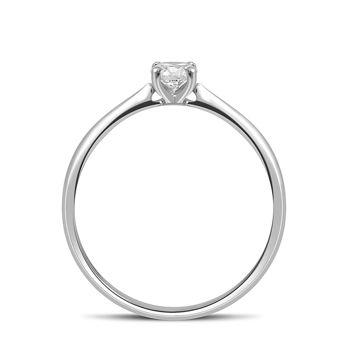 Помолвочное кольцо из платины с бриллиантом (045749)