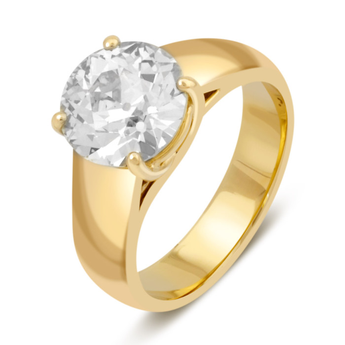 Помолвочное кольцо из жёлтого золота с бриллиантом (038034)