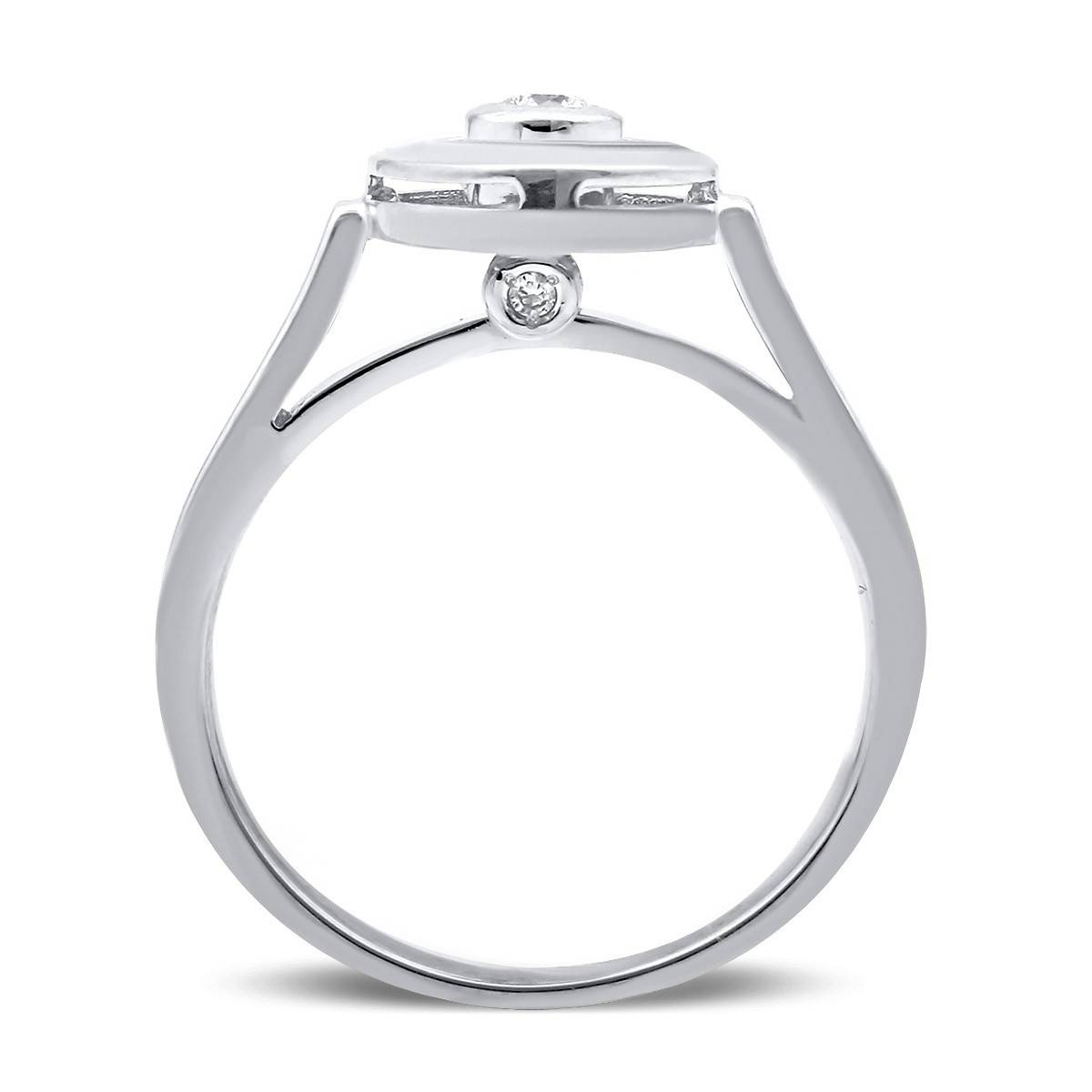 Помолвочное кольцо из белого золота с бриллиантами (025746)