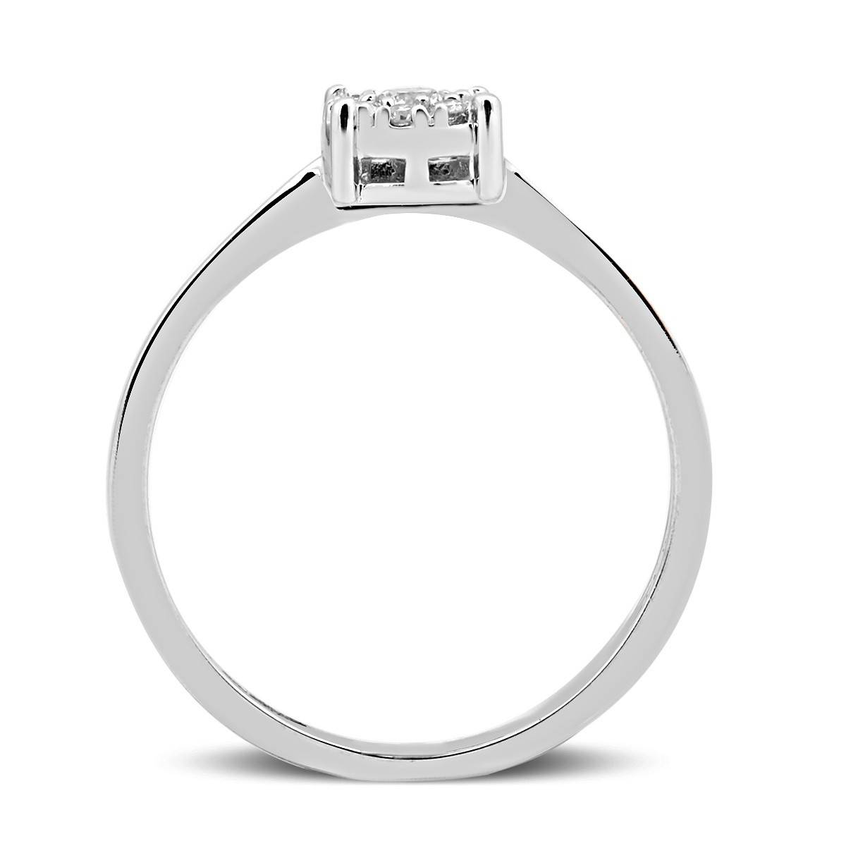 Помолвочное кольцо из белого золота с бриллиантами (023223)