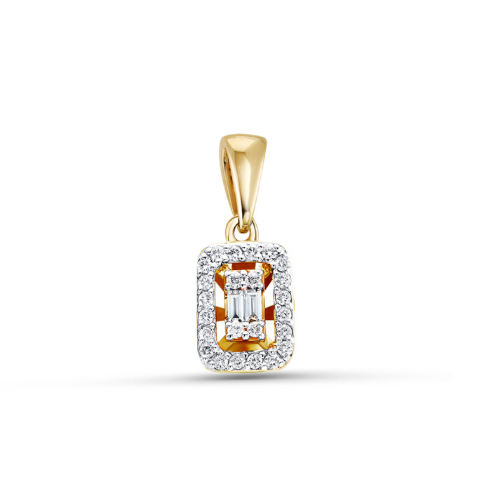 Кулон из жёлтого золота с бриллиантами (060872)