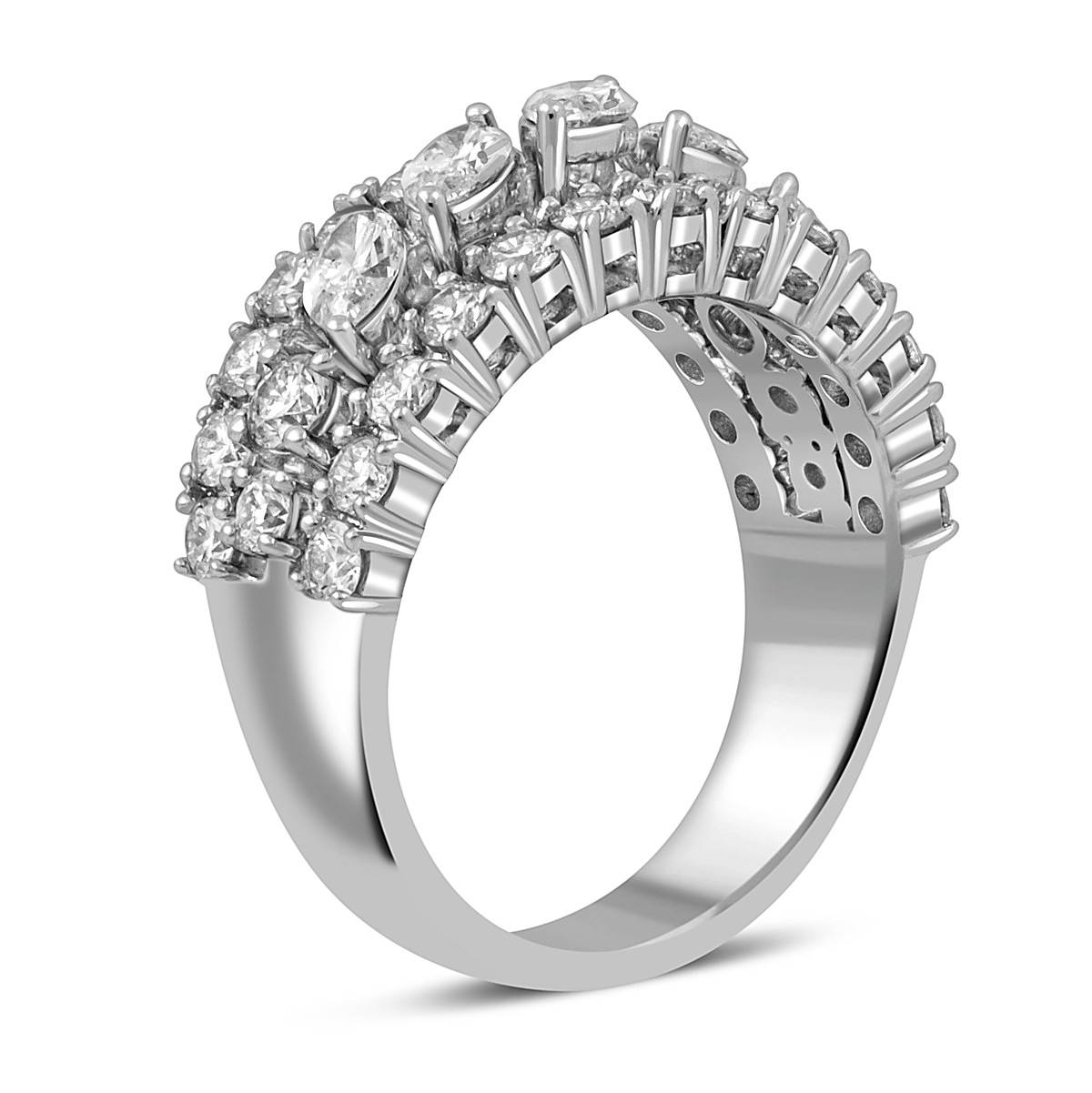 Кольцо из белого золота с бриллиантами (051990)