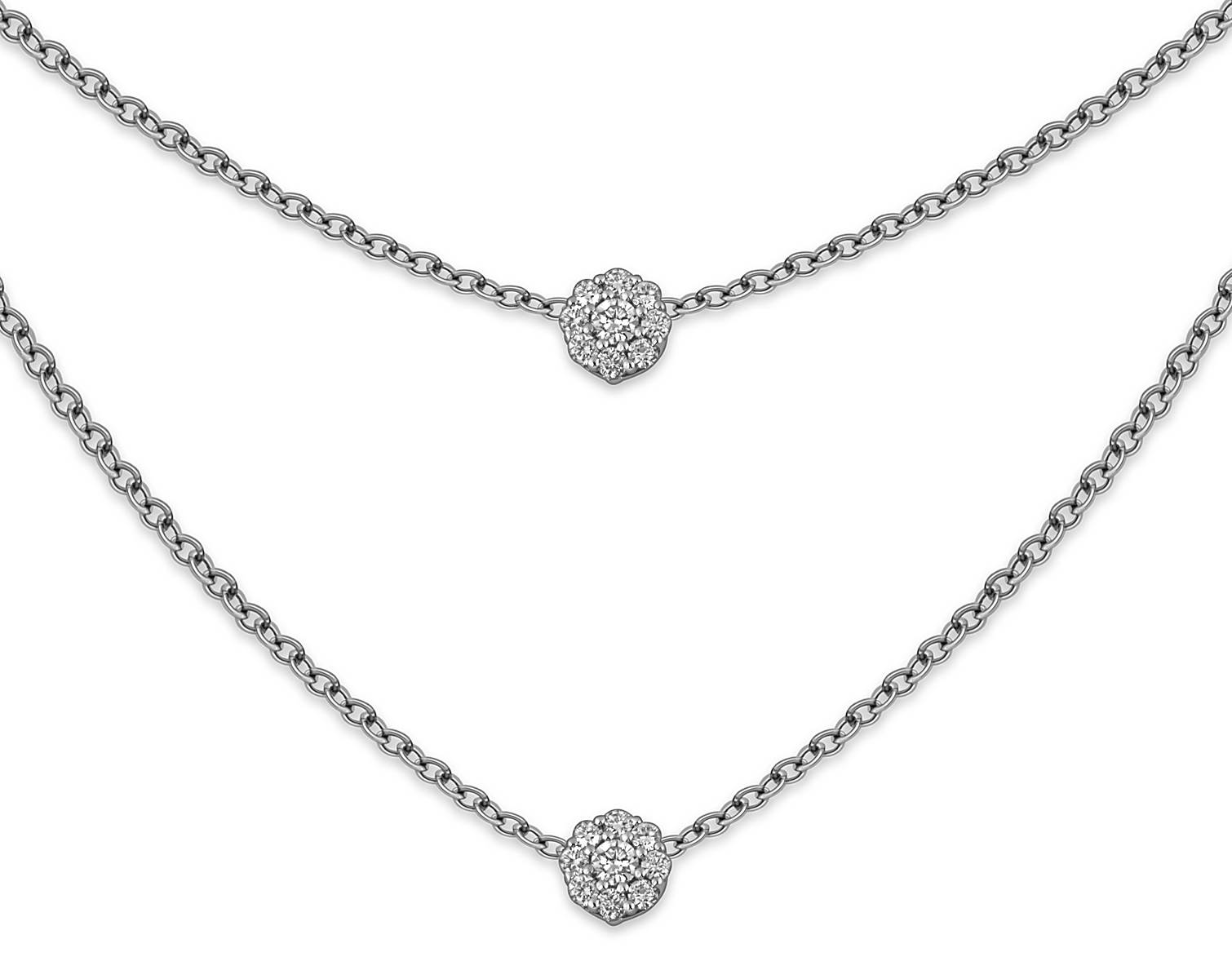 Колье из белого золота с бриллиантами (059133)