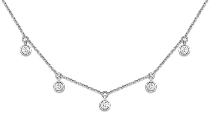 Колье из белого золота с бриллиантами (048465)