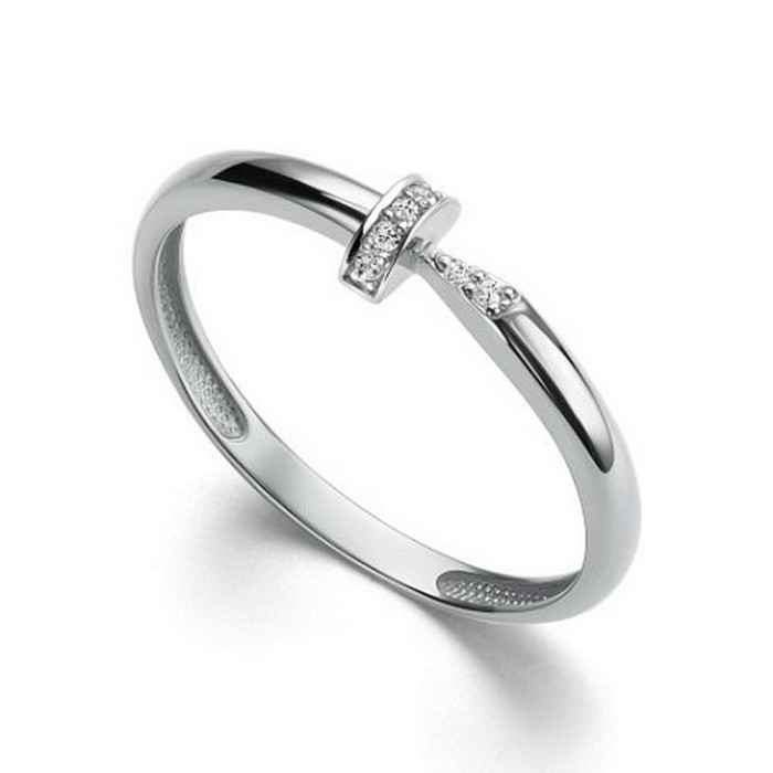 Кольцо из белого золота с бриллиантами (059469)