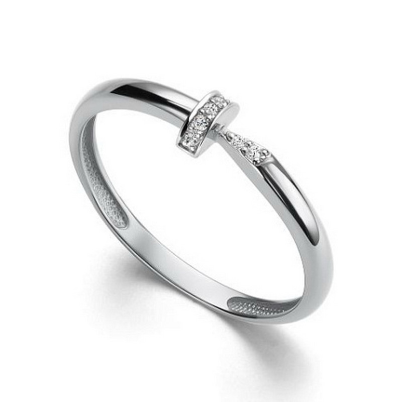 Кольцо из белого золота с бриллиантами (059469)