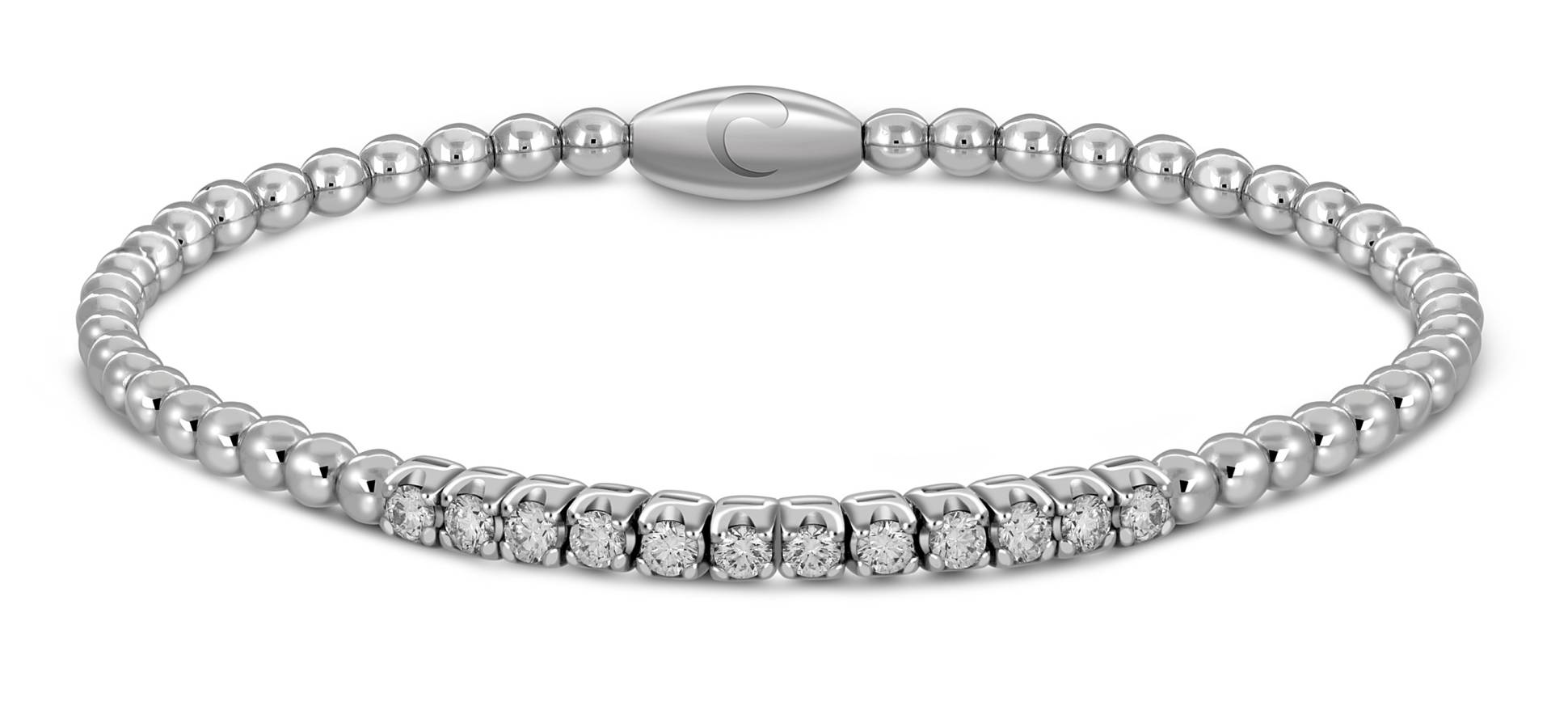 Браслет из белого золота с бриллиантами 