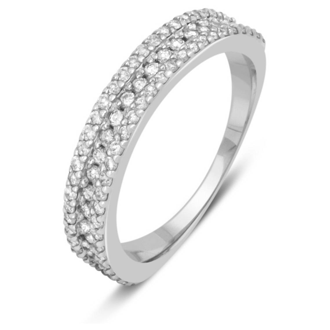 Кольцо из белого золота с бриллиантами (035045)