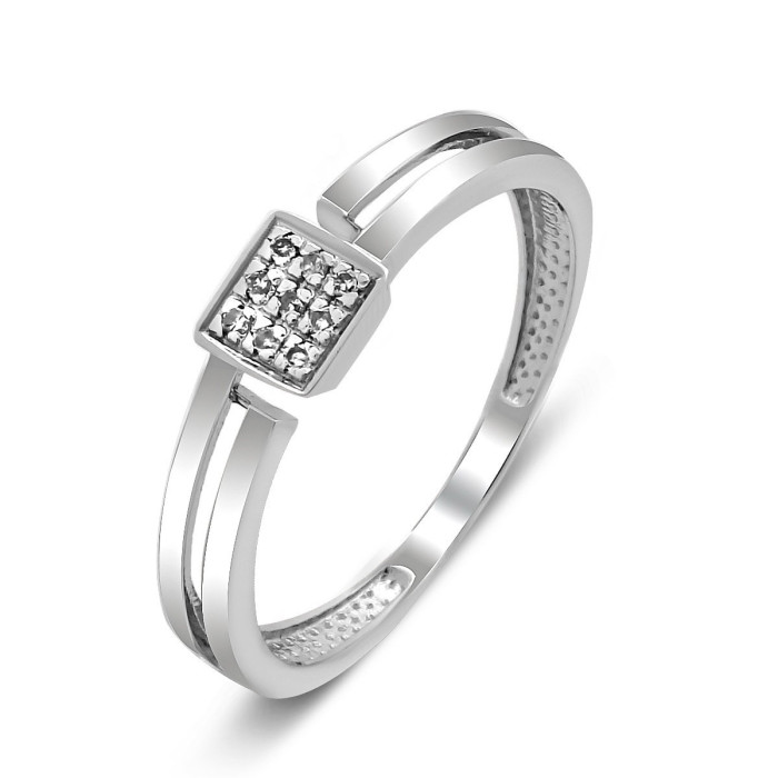 Кольцо из белого золота с бриллиантами (028518)