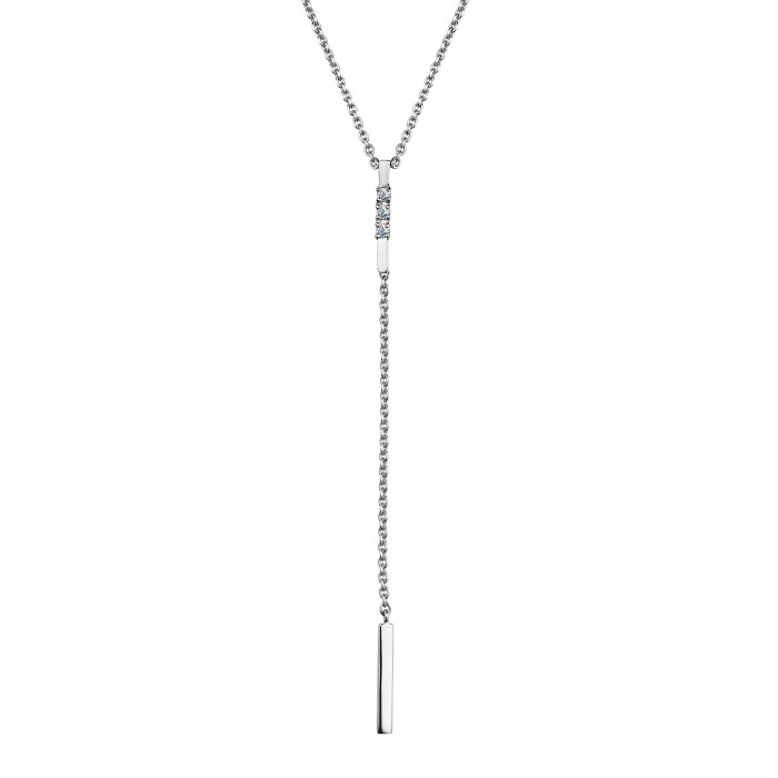 Колье из белого золота с бриллиантами (048739)