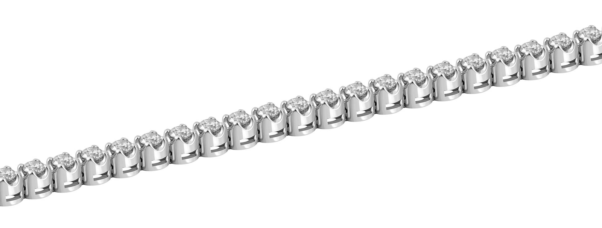 Браслет из белого золота с бриллиантами (043977)