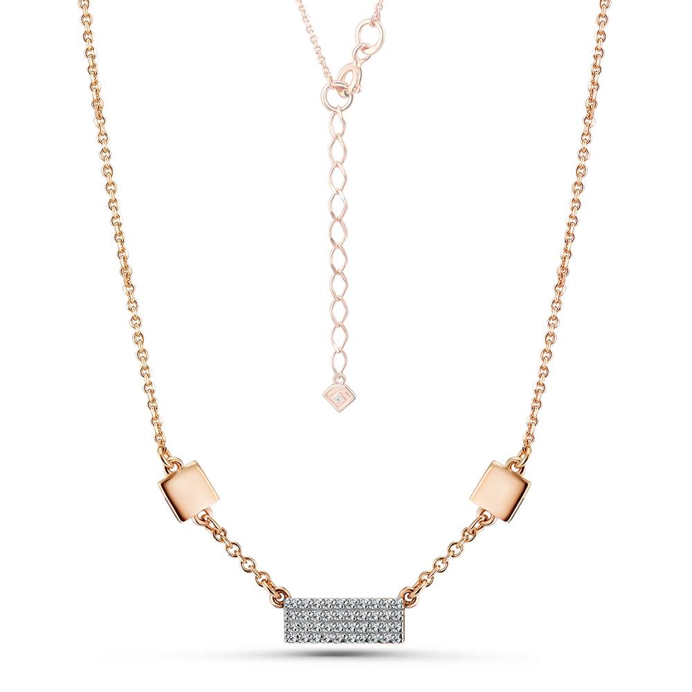 Колье из красного золота с бриллиантами (052687)