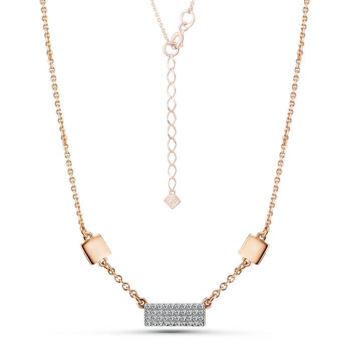 Колье из красного золота с бриллиантами (052687)