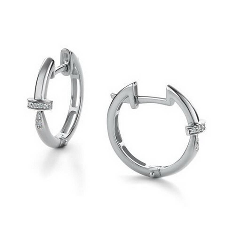 Серьги из белого золота с бриллиантами (059476)