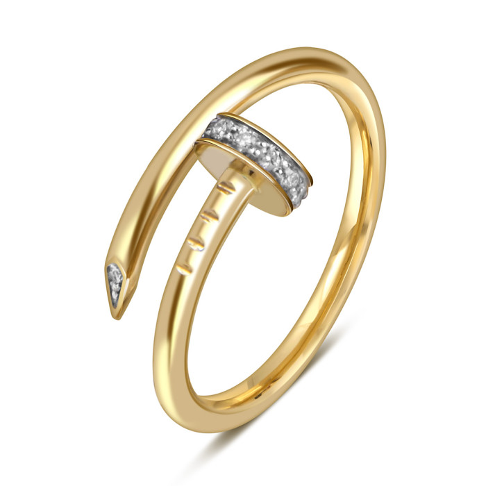 Кольцо из жёлтого золота с бриллиантами (059500)