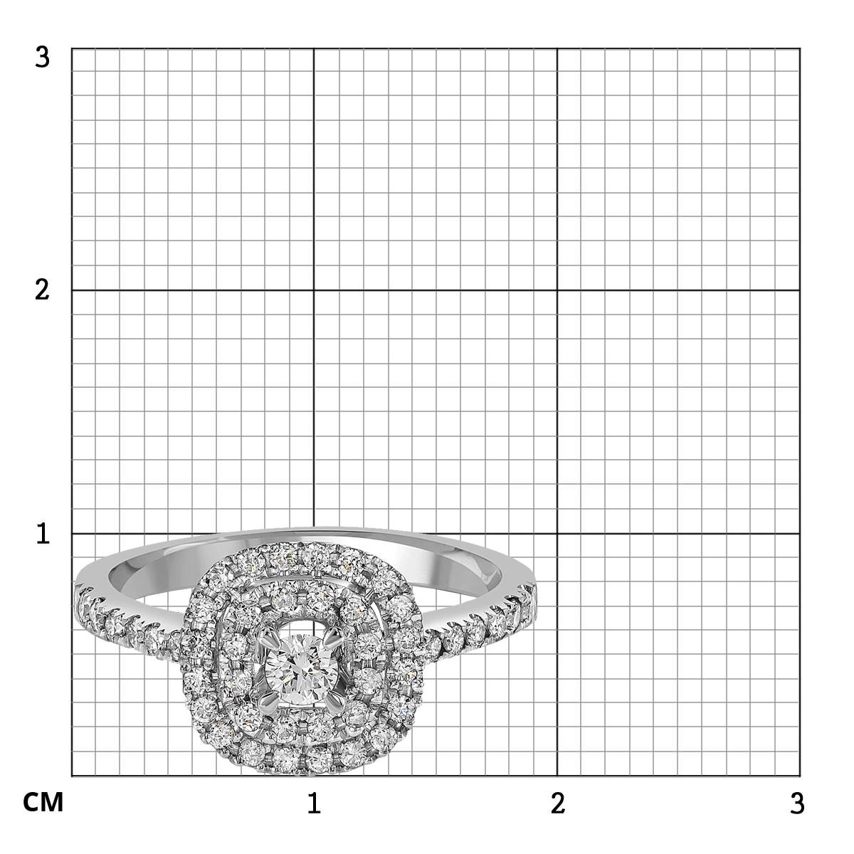 Кольцо из белого золота с бриллиантами (042546)