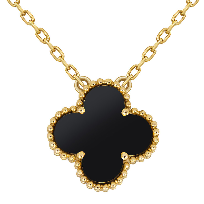 Колье из жёлтого золота с ониксом (052080) Колье из жёлтого золота с ониксом (052080)