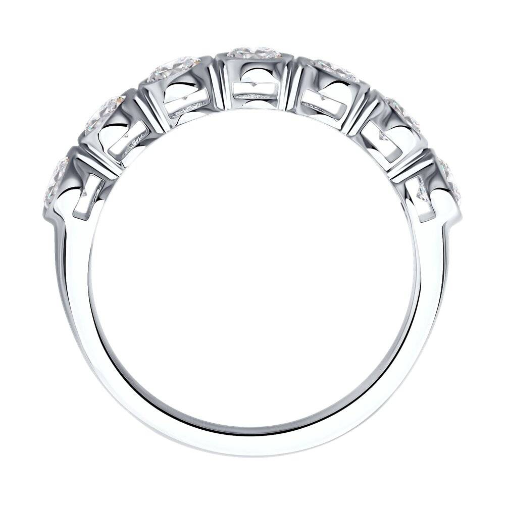 Кольцо из белого золота с бриллиантами (052780)