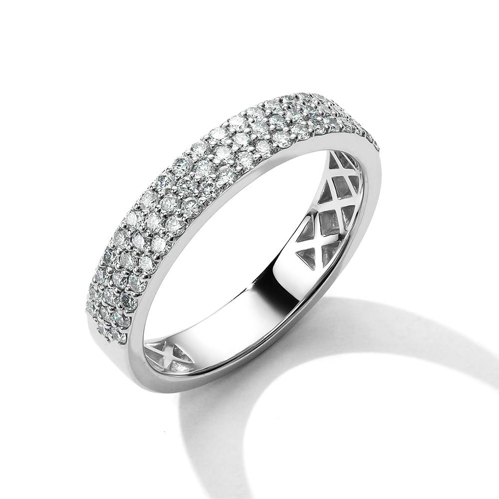 Кольцо из белого золота с бриллиантами (053056)