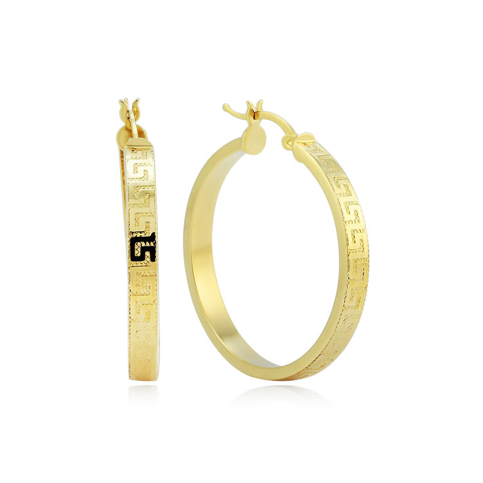 Серьги конго из жёлтого золота (054241)